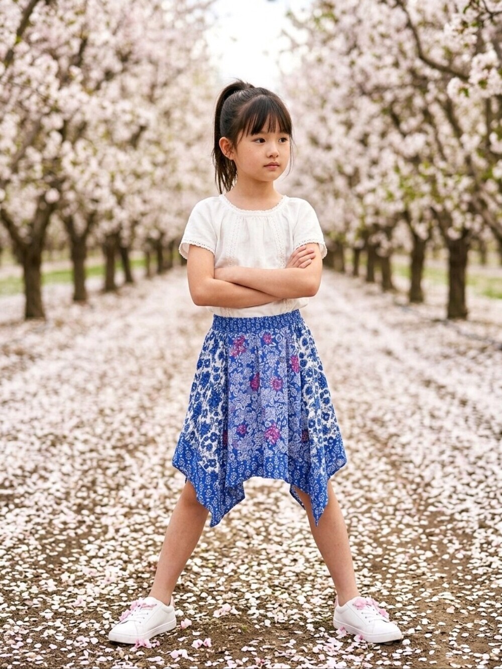 Children's Place Flowy Flowerly Pattern Skirt